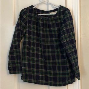 Brushed cotton plaid top